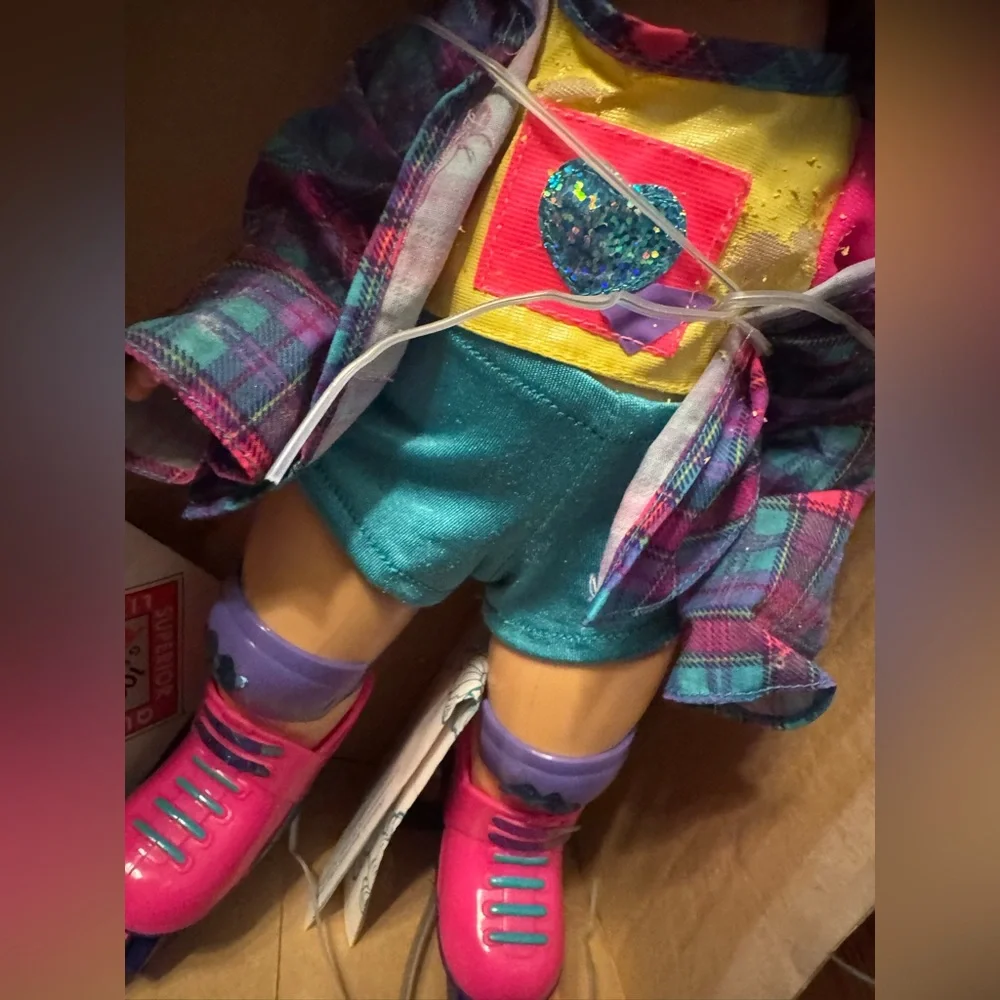 Vintage California Roller Blade Girl Blonde Doll in Box 90s Y2K Skate by Herself